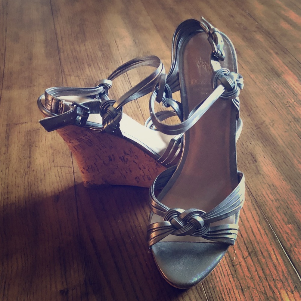 Saks Fifth Avenue Metallic Wedges